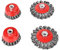 Hoypeyfiy Drahtbürste Winkelschleifer Twist Knot Drahtbürsten-Set für 115 mm Schleifer Winkelschleifer ˜ 75 mm ˜ 100 mm M14 4-tlg aus Kohlenstoffstahldraht