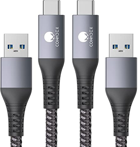CONMDEX Android Auto USB Cable [Upgrade, 3ft, 2-Pack] 10Gbps USB 3.1 Gen 2 Data Transfer, 3A Fast Charging USB A to Type C Cord, Reliable CarPlay Cable for iPhone 17/16 Pro Max, Galaxy S25/S24 Ultra