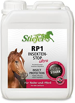 „RP1 Insekten-Stop Ultra für Pferde – Geruchsarmes, alkoholfreies Insektenschutzmittel mit Icaridin gegen Bremsen, Zecken & Mücken – ideal für sensible Haut & Ekzemer – 2,5 L Kanister“