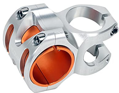 GRTE MTB Fahrrad Kurzer Vorbau Für 31.8MM Lenker 0°×35/50MM EIN Stück CNC Skelettiert Design Aluminiumlegierung Vorbau Für Radfahren Mountain Road Faltrad Fahrrad,Silber,35mm