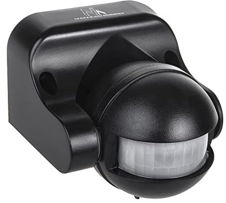 Maclean MCE358 W Rilevatore di movimento PIR, sencore crepuscolare, infrarosso, IP44, bianco, portata 12 m, carico massimo 800/1200 W