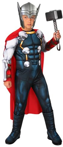 Rubies 301738S Thor Deluxe Kinderkostüm, Jungen, Mehrfarbig, 7-8 Jahre Halloween
