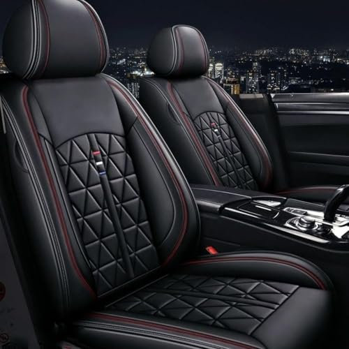 Chifeng Universal Autositzbezüge Auto Vordersitz 2 Stück Set wasserdicht PU Leder Autositzbezüge Fit für Ford Focus Mondeo mk3 mk4 Ranger C-Max Fusion