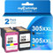 MYCARTRIDGE PHOEVER 305 XL patronen Kompatibel für hp 305 druckerpatronen XL Set für HP DeskJet 4120e 2700 2720 2710 DeskJet Plus 4120 Envy 6000 6010 6020e 6420e Pro 6430 6432 Drucker（2-Pack