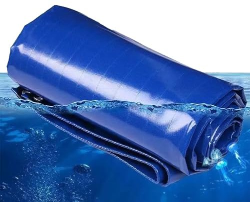LDQBF Bâche imperméable, 1x1m 520g/m² PVC Protection Bâche Pergola ou Tonnelle étanche en pour terrasse Anti-Pluie Imperméable Tapis de Sol Camping Abri de Randonnée pour Pique-Nique Plage Bleu