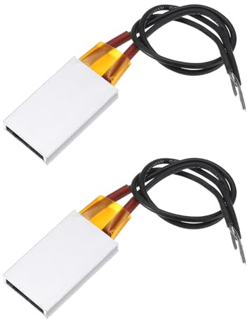 QUARKZMAN 2 Piezas Elemento Calefactor PTC, Placa PTC 220V CA/CC Carcasa Aluminio Cerámica Película Poliamida Calentador 5W-100W 120°C Aislamiento Cerámica Termostática Temperatura Constante