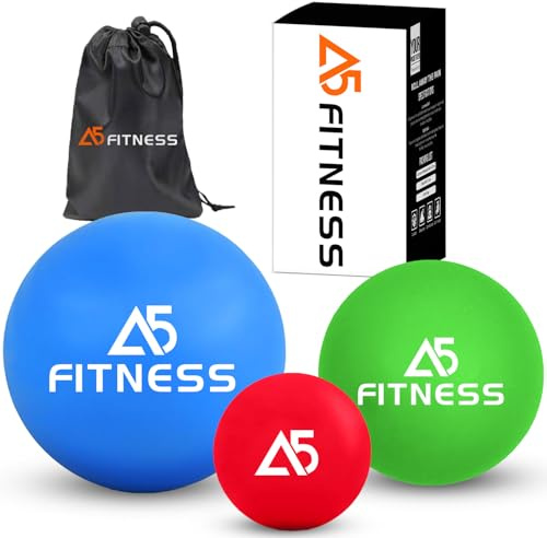 Palla da massaggio, lacrosse blu e palline appuntite, perfetta per yoga, riabilitazione, massaggio dei tessuti profondi e dei trigger point, rilascio miofasciale, fascite plantare, recupero muscolare