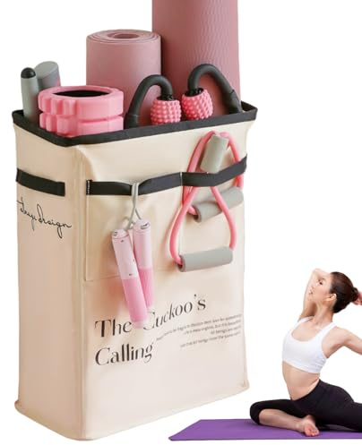 Cesto Porta Tappetino Yoga, Organizzatore Per Tappetini Da Yoga, Cesto Di Stoccaggio Per Angolo, Facile Da Pulire, Per La Casa, Supports Per accessoris Per Rulli In Schiuma, Fasce Di Resistenza