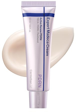 CENTELLIAN 24 Expert Madeca Cream Active Renew PDRN (Firming Cream, 1.69 fl oz) – Elasticity, Soothing & Hydrating Face Moisturizer with TECA-PDRN, Hyaluronic Acid & Glutathione, Korean Skin Care