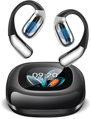 AI Translation Earbuds Real Time, Audifonos Traductores Inglés Español, LCD Touchscreen Real-Time Translator for 164 Languages & Accents,Translator Earbuds for Business Travel with iOS and Android