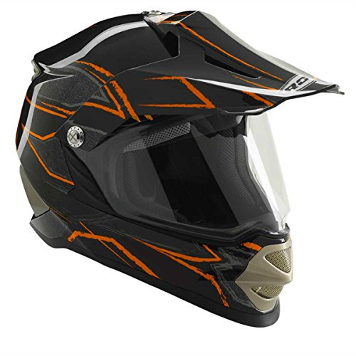 ROCC 851 Endurohelm, Farbe schwarz-Neonorange, Größe L(59/60)