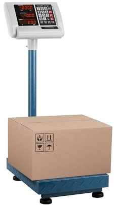 Steinberg Plattformwaage mit Hochanzeige LED 100 kg / 10 g Wiegefläche 40 x 30 cm Paketwaage