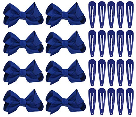 Lurrose Horquillas Azul Marino Para Niñas Con 50 Clips De Pelo Accesorios De Cabello Para Uso Diario Y Eventos Escolares Tamaño Compacto 5.11X1.57X0.78In