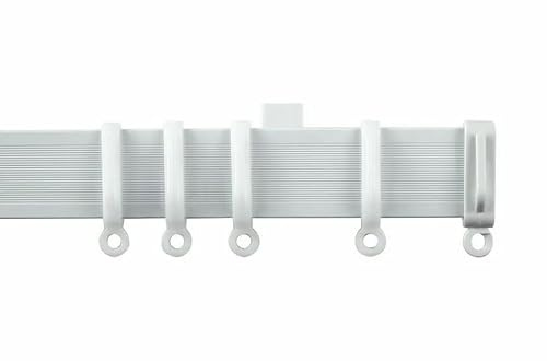 Streamline PVC White Bendable Flexible Smooth Glide Curtain Track/Coiled Set White (150 cm (59 inches))