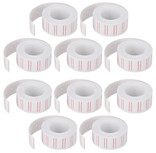 10 Pack Pricing Label Rolls for MX-5500 Price Gun | Paper Labels for Retail & Inventory Management | Easy-to-Read, Versatile (6000 Labels)