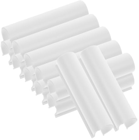 MINAOLULUS 20 Pinzas de Plástico Abs para Invernadero, Clips Multifuncionales de 12,7 Mm, Abrazaderas de Color Claro para Fijar Redes y Película, Accesorios Versátiles para Jardín y Cultivo