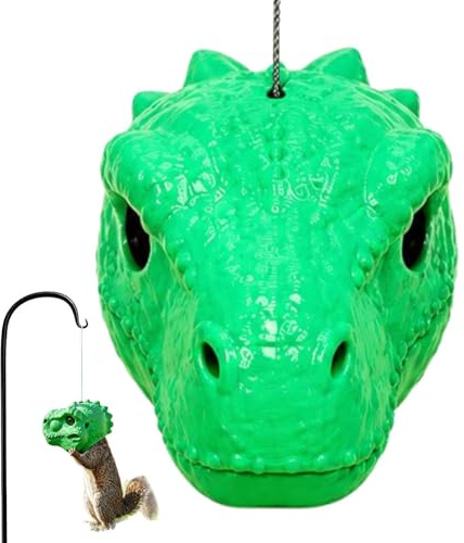 para Ardillas Recipiente de Comida con Cabeza de Dinosaurio