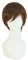 MapofBeauty Peluca recta corta para hombre (marrón)