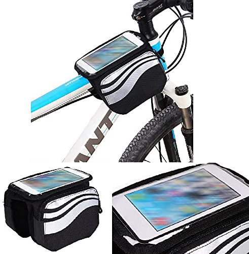 K-S-Trade Qualitativ & Innovativ Rahmentasche Fahrrad-Halterung Für Caterpillar Cat S61 Rahmenhalterung Fahrrad Handyhalterung Fahrradtasche Handy