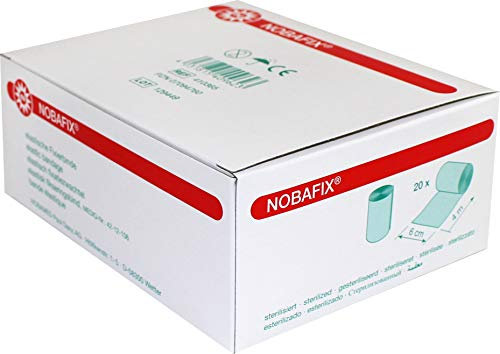 NOBAMED Paul Danz AG Nobafix Mullbinden Fixierbinden 6 cm x 4 m (20er Pack), Durchsichtig
