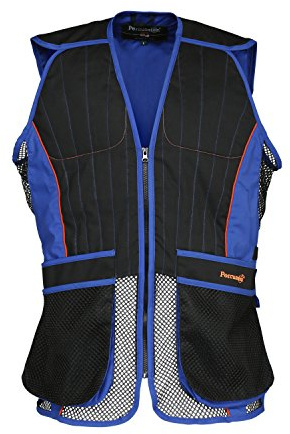 Percussion Gilet Ball Trap Evo Skeet/Clay Shooting Vest - Black & Blue - Size XXL