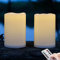 NONNO&ZGF 10cm X 15cm Outdoor Groß LED im Freien Wasserdichte Kerzen, Batteriebetriebene Plastikkerze mit Fernbedienung/Timer-Funktion (Warmweißes Licht) - 2er-Set