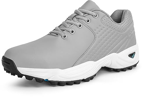 Ybberik Nuevos Zapatos de Golf Impermeables de Cuero de Imitación para Hombres