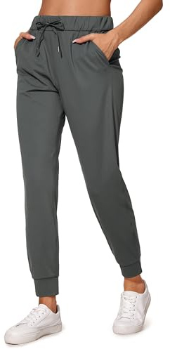 CRZ YOGA Mujer Pantalones de Chándal con Cordón Pantalones Deportivos de Tobillo con Bolsillos Laterales | Golf, casual, entrenamiento, bolsillos, pantalones deportivos para mujer