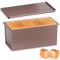 Molbory Molde para pan tostado con tapa, 21 x 11,5 x 11 cm, molde para pan con tapa, 570 g, molde de acero al carbono, molde para pan con revestimiento antiadherente para pan y pan tostado (oro rosa)