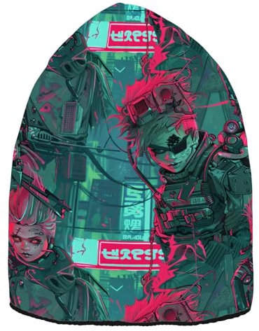 Amooorous Biohazard Warrior Wasteland Punk Beanie Mützen für Herren Damen Beanie Mützen modisch für Snowboarden, Biohazard Warrior, Wasteland Punk, Einheitsgröße, Biohazard Warrior, Wasteland Punk