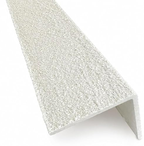 GRP Stair Nosings – Heavy-Duty Anti-Slip Safety Tread - Non-Slip Step Edge Protection White / 1000mm