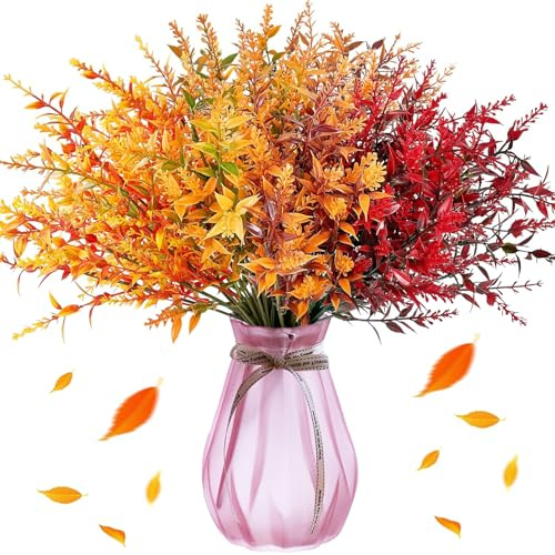 MaibaoteMbt konstgjorda höstblommor, 8 buntar av konstblommor höstdekoration, konstgjord höstbukett, plastblommor höst, växtblommor, höstblommor dekoration, för skördefest