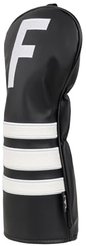 Craftsman Golf White and Black Stripes Fairway Wood Head Cover Headcover Gift for Men Women