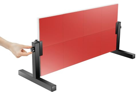 Panel de rebote de ping pong de mesa con 8 placas de goma y estructura de apoyo ajustable 360°, adecuado para entrenamiento independiente en interiores y exteriores