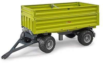 Bruder, Volquete Fliegl de 3 lados con compuerta trasera deslizante, remolque volquete, remolque de transporte, tractor