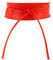 FASHIONGEN - Echtem Rindsleder Vollnarbenleder Obi Gürtel für Damen, Bindgürtel, CASSIANE - Rot, S-M