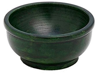 NKlaus bruciatore d'incenso verde diametro 6,5 cm ciotola decorativa in pietra ollare bruciatore d'incenso in pietra ollare 7509