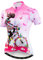 Maillot de Cyclisme Femme Hauts de vélo Chemise Respirante vêtements de Montagne Haut de vélo VTT Maillot de Route à Manches Courtes été vélo vélo Rose XL