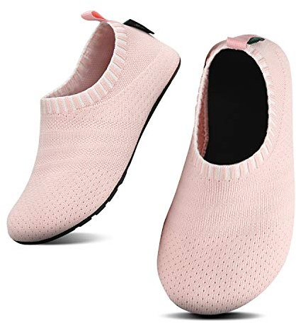 SAGUARO Barnskor Barefoot skor snabba strumpor babyskor för och pojkar flickor hem GR.18-35 EU, Djup rosa, 20/21 EU