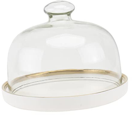 Cabilock Glaskuppel Kuchen Cloche Dome Kuchen Display Abdeckung Kuchen Platte Mit Abdeckung Dessert Display Cupcake ? Pie Server mit Dome ? Kuchenständer Mit Glasglocke