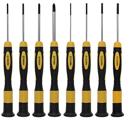 NOREX Juego de destornilladores de precisión magnéticos | Juego de mini destornilladores de cruz ranurados | Juego de destornilladores pequeños para mecánicos de precisión