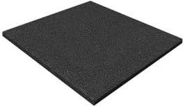 JARDIN202 - Loseta de Caucho Antivibración | Especial para Exterior y Gimnasios | Suelos Infantiles | Fitness | 50 x 50 x 1,5 cm (Negra)