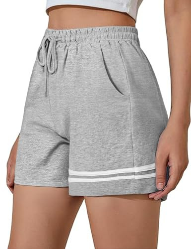 Gyabnw Pantaloncini Sportivi Donna Pantaloni Estivi Corti da Casa Shorts Bermuda Pantaloncini da Corsa Donna Palestra da Spiaggia con 2 Tasche per Gym Running Yoga Mare