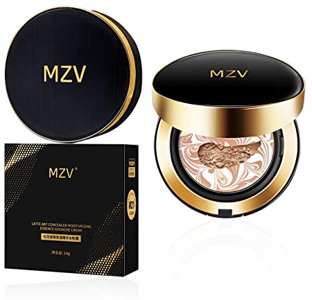 Water Bead Tricolor Latte Concealer Kissen, MZV Air Cushion BB Cream Wasserdichte Foundation, Langanhaltendes, Feuchtigkeitsspendendes Concealer Lichtaufhellungskissen Für Frauen (#23 Natural)