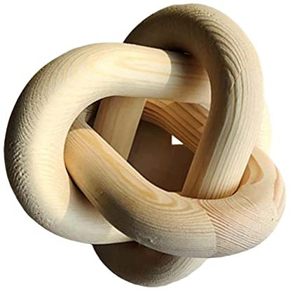 Catena in legno Decorazione Boho Intagliato a mano Catene in legno decorative 3-Link Legno Nodo Decor Intagliato Decorativo Catena Nodo Oggetto Decorativo Tavolino Decorativo, Catena di Legno