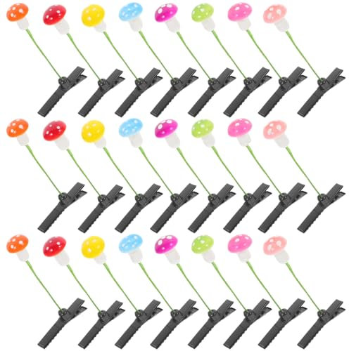 Baluue 30pièces Clips De Cheveux Kawaii Forme De Champignon Pour Filles Accessoires Amusants Pour Fêtes Et Cosplay