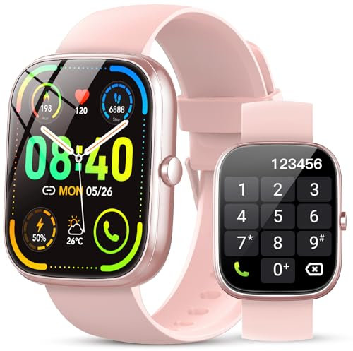 Montre Connectée Femme Homme, 1.91 HD Smartwatch avec Appels Bluetooth, 110+ Sportifs, Montre Intelligente Sport Etanche IP68 Podometre/Cardiofrequencemetre/Moniteur de Sommeil pour Android iOS