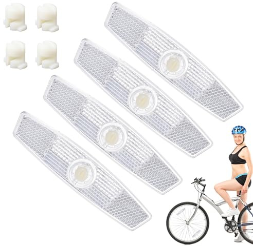 simarro 4PCS Bike Wheel Spoke Reflectors, Bicycle Reflectors for Night Riding Safety Warning Spoke Reflector for Mountain Bikes and Road Bikes