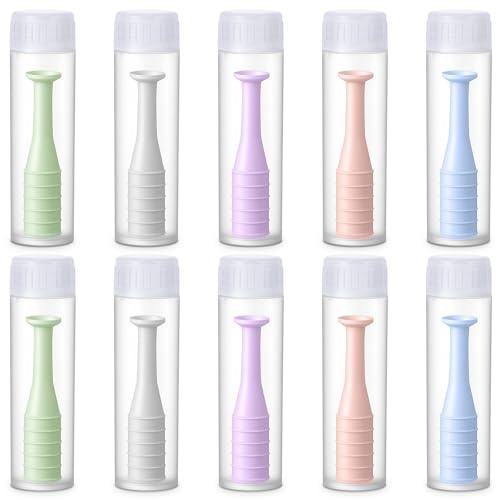 Classicseali 10PCS Contact Lenses Remover Tool,Contact Lenses Applicator,Sufficient Suction Soft Suctions Cup,Contacts Insertion Tools,for Remove Artificial Eyes Scleral Lens,5 Colors