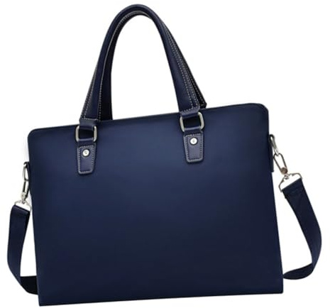 SMASOLO Borsa Uomo Business in Tessuto Oxford Valigetta Laptop con Tracolla Rimovibile Cartella da Lavoro e Blu